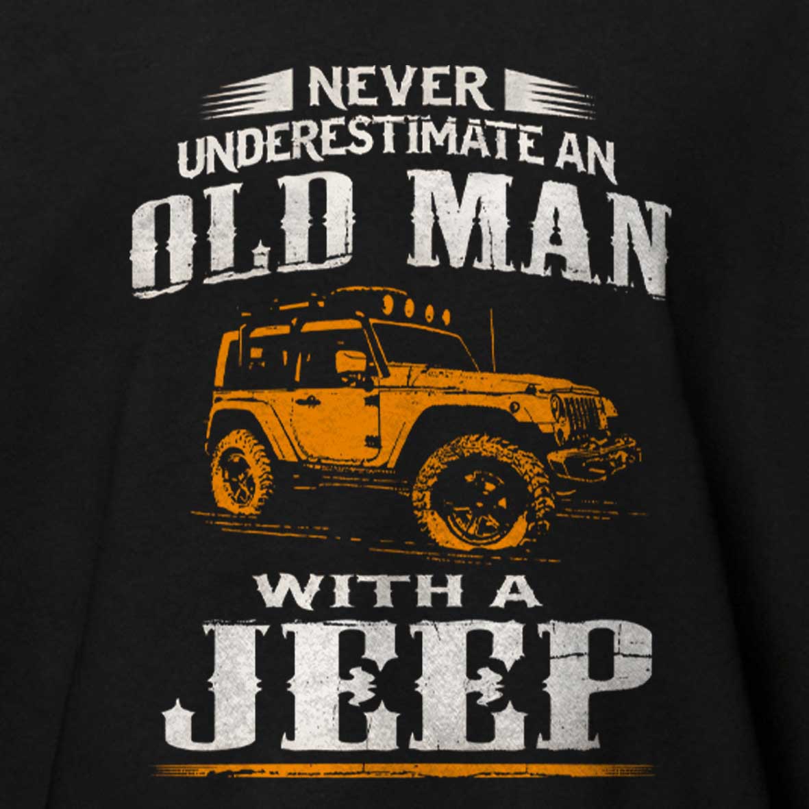 Maturelion Never underestimate an old man with a Jeep Cotton T-shirt
