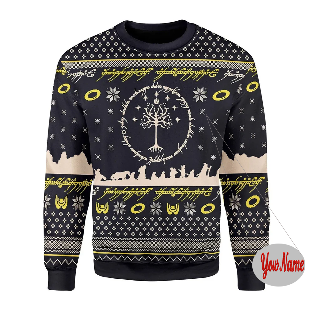 [Copy]Maturelion Classical Funny Customize Your Name Father Gift Ugly Christmas Sweater