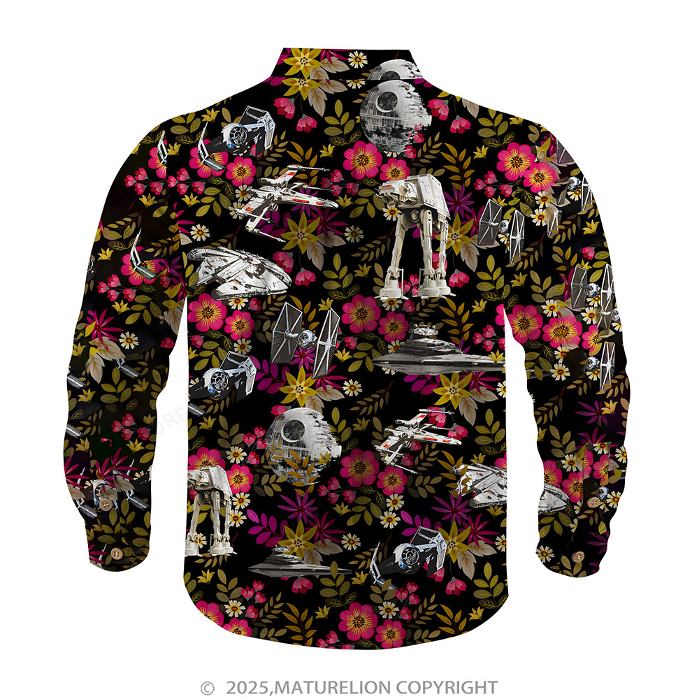 Maturelion Men's Hawaiian Shirt Retro Synthwave Space Knight Hawaiian Shirt