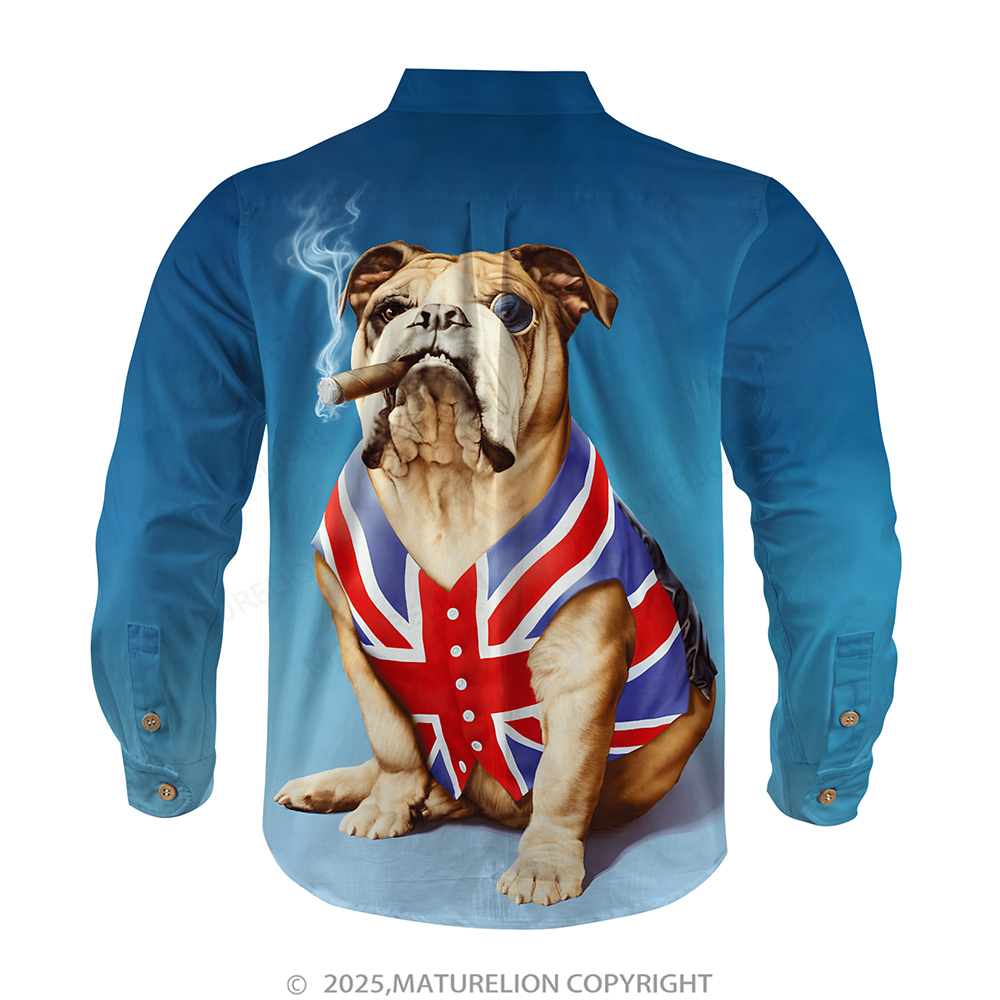 Maturelion Men's Aloha Shirts Fashion Anthropomorphic Animal Hawaiian Shirt