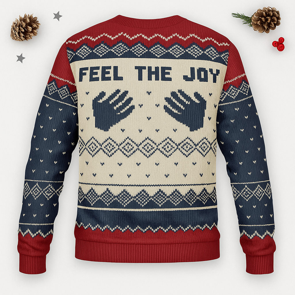 Maturelion Squatching Through The Snow Ugly Christmas Sweater