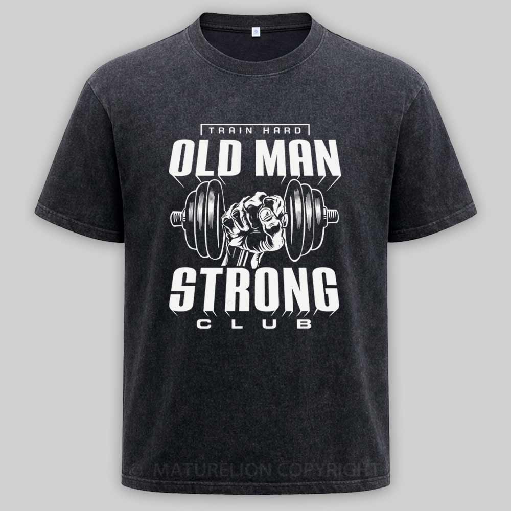 Maturelion OLD MAN STRONG Washed T-shirt