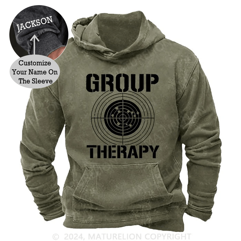 Maturelion Group Therapy DTG Printing Washed Custom Hoodie