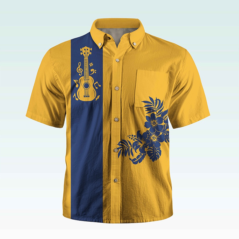 Maturelion Men's Button Pocket ShirtMen's Shirt Summer Shirt Casual Shirt