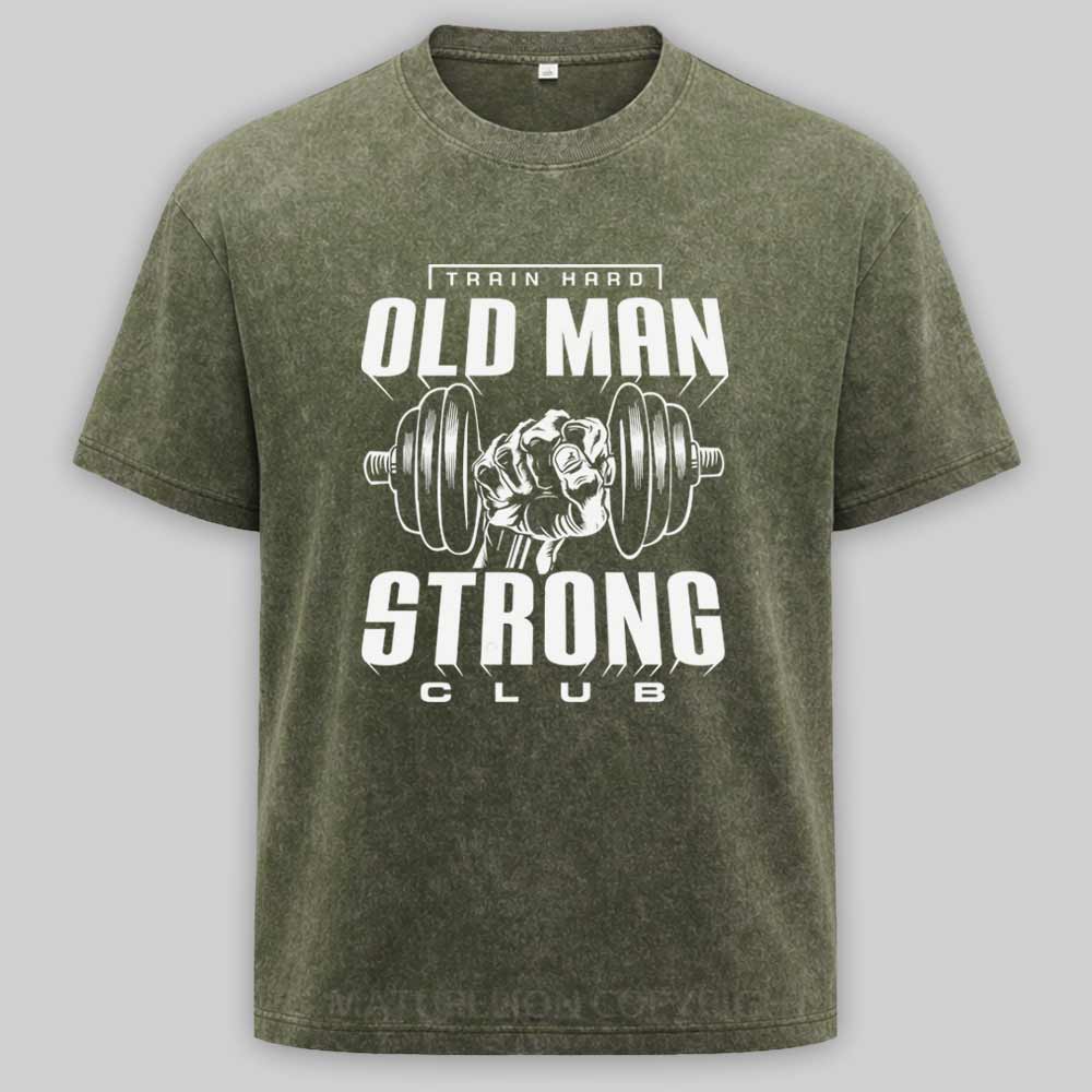 Maturelion OLD MAN STRONG Washed T-shirt