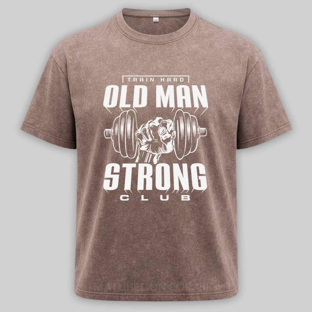 Maturelion OLD MAN STRONG Washed T-shirt