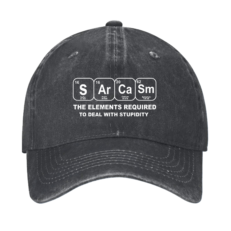 Sarcasm The Elements Required To Deal With Stupidity Cap-Maturelion