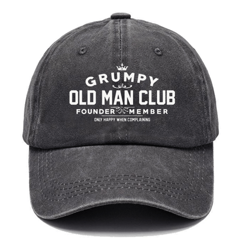 Grumpy Old Man Club Founder Member Only Happy When Complaining Funny Cap-Maturelion