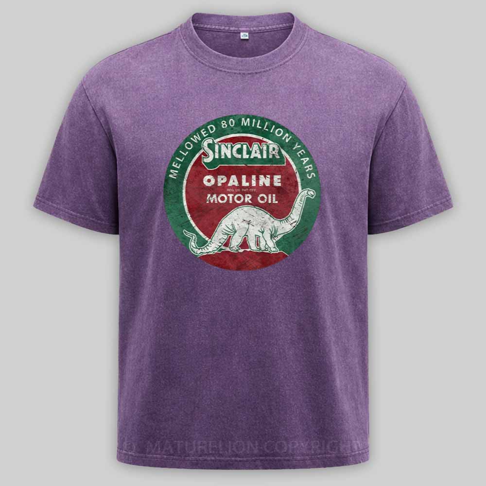 Maturelion Diplodocus Motor Oil V01 Washed T-shirt