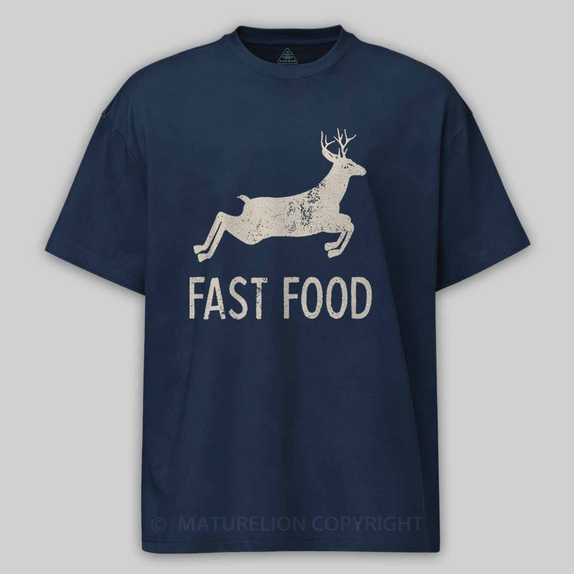 Maturelion Fast Food Funny Men Hunting Unisex Cotton T-shirt 