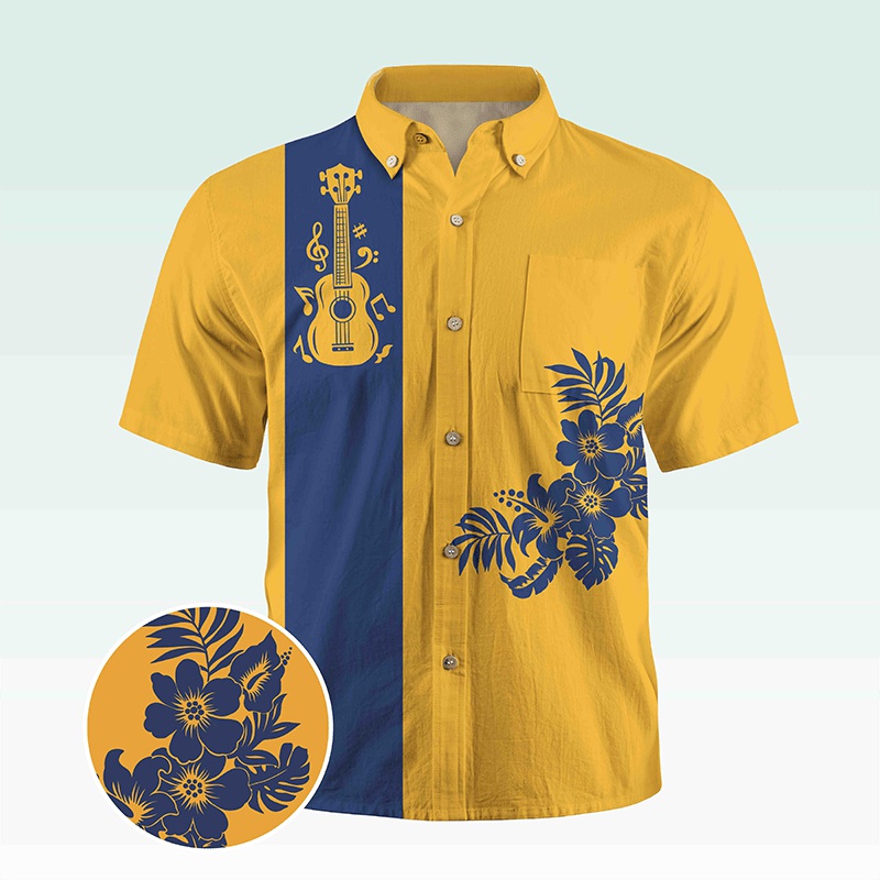 Maturelion Men's Button Pocket ShirtMen's Shirt Summer Shirt Casual Shirt