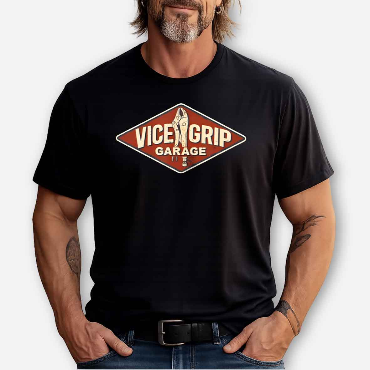 Maturelion Vice Grip Garage Mechanic Dad Joke Handy Grandpa Cotton T-shirt