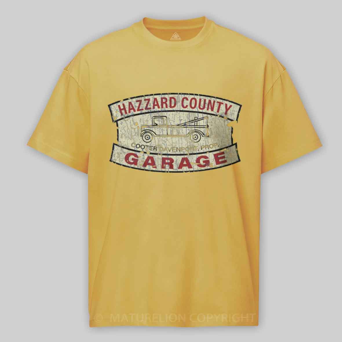 Maturelion Hazzard County Garage 1979 Cotton T-shirt