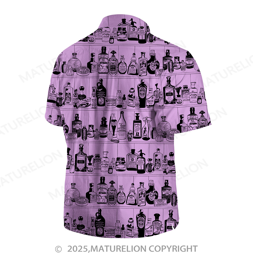 Maturelion Men's Hawaiian Shirt Pacific Flow Button Up Shirt