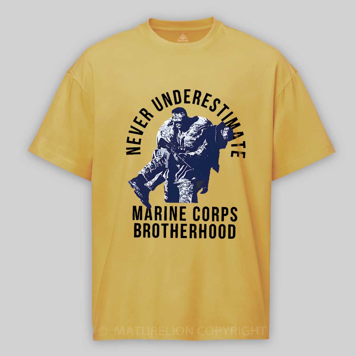 Maturelion Men's T-Shirt Never Underestimate Brotherhood Cotton T-Shirt