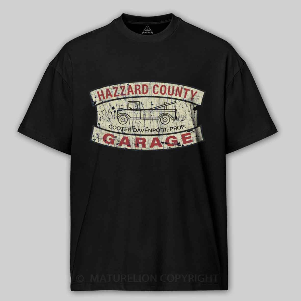 Maturelion Hazzard County Garage 1979 Cotton T-shirt