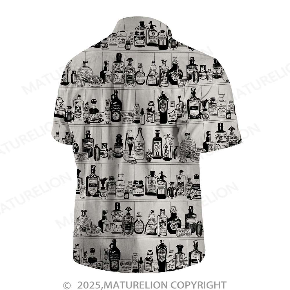 Maturelion Men's Hawaiian Shirt Pacific Flow Button Up Shirt