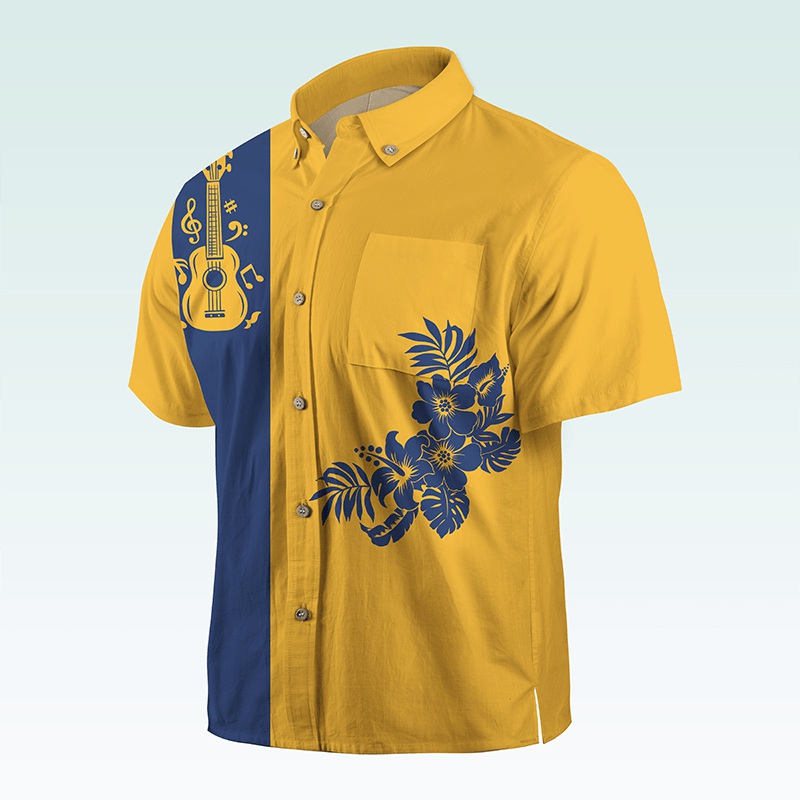 Maturelion Men's Button Pocket ShirtMen's Shirt Summer Shirt Casual Shirt