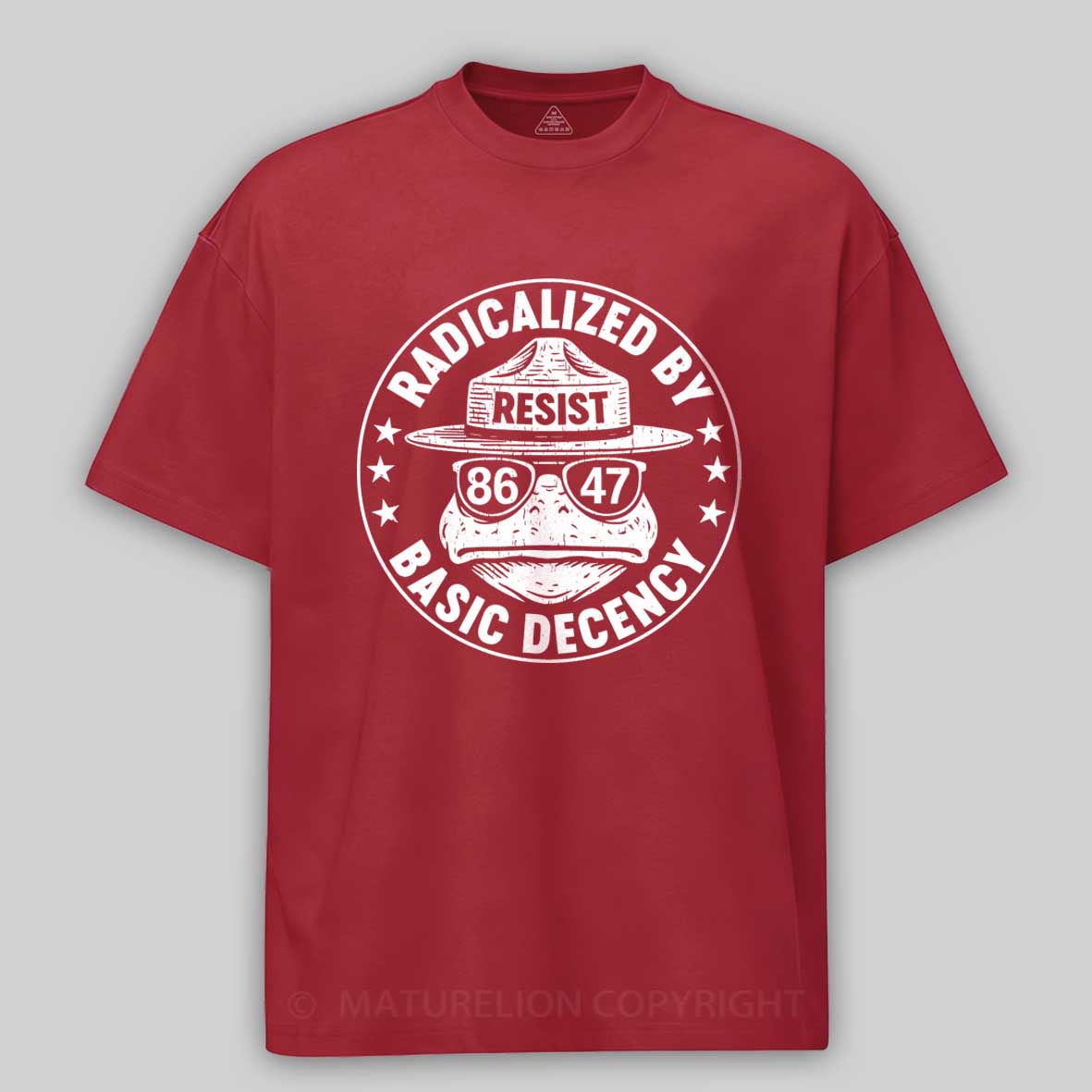 Maturelion Radicalized by Basic Decency Frog 8647 Cotton T-shirt