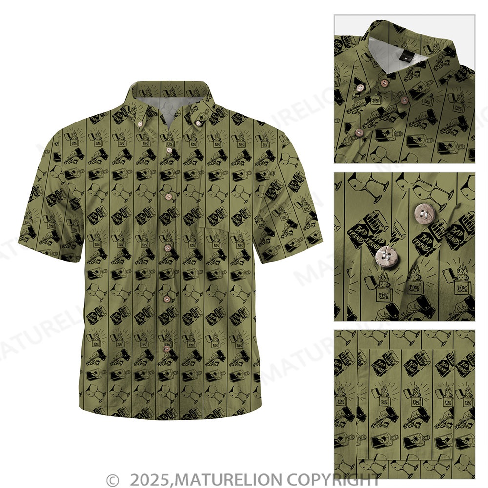 Maturelion Floral Rush Button Up Shirt