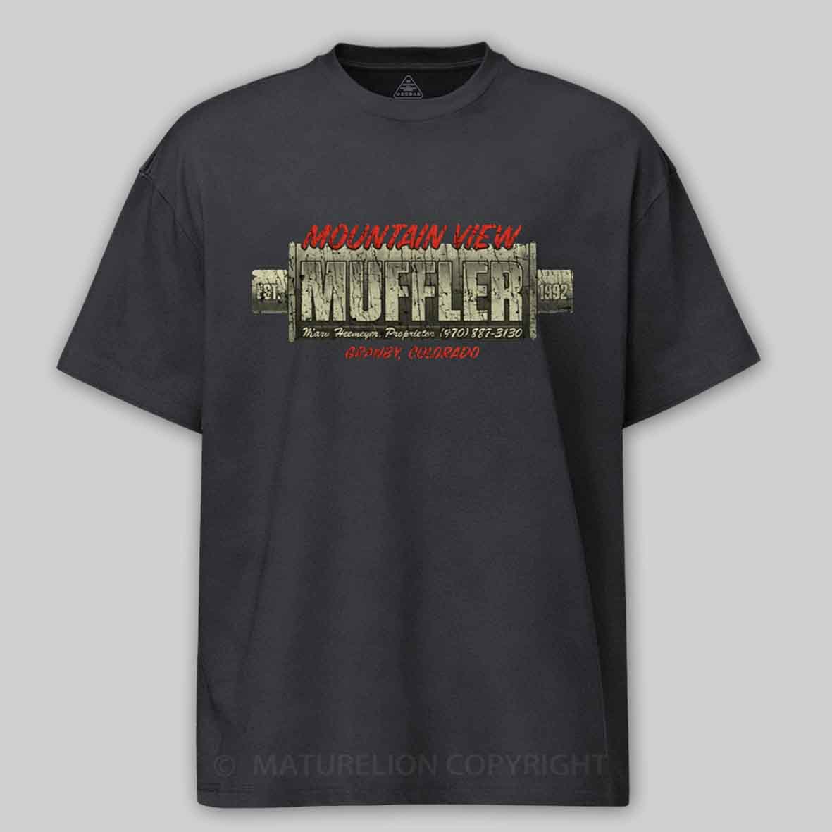 Maturelion Mountain View Muffler 1992 Cotton T-shirt