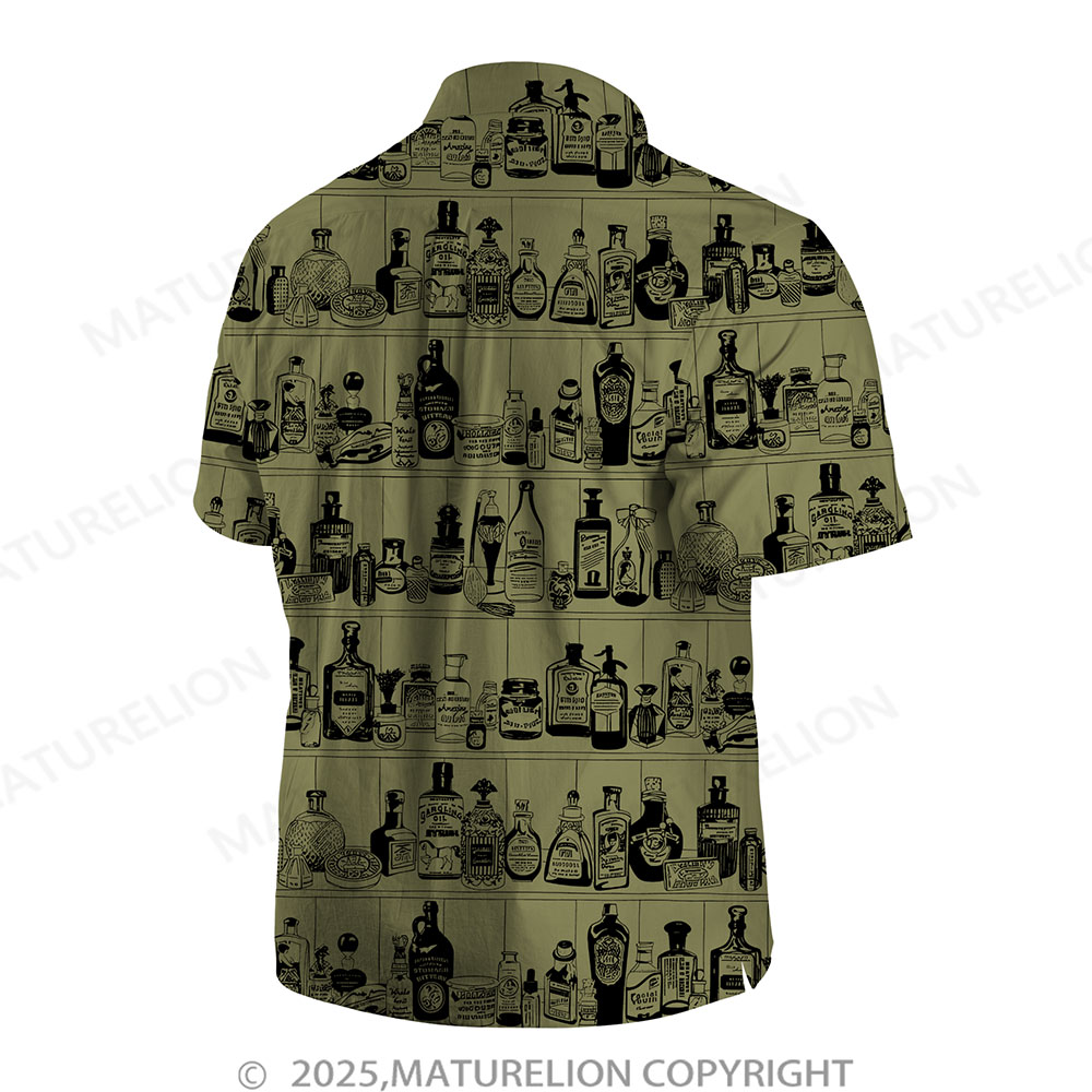 Maturelion Men's Hawaiian Shirt Pacific Flow Button Up Shirt