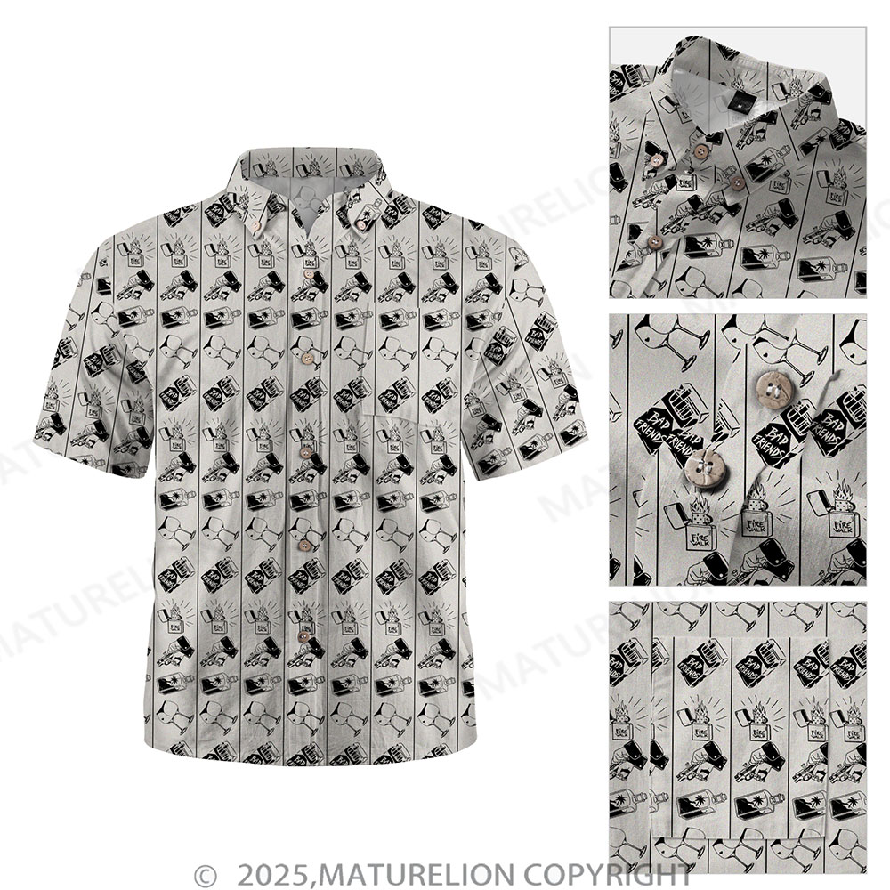 Maturelion Floral Rush Button Up Shirt