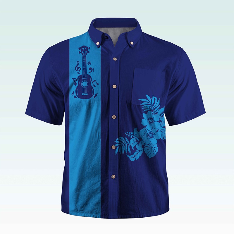 Maturelion Men's Button Pocket ShirtMen's Shirt Summer Shirt Casual Shirt