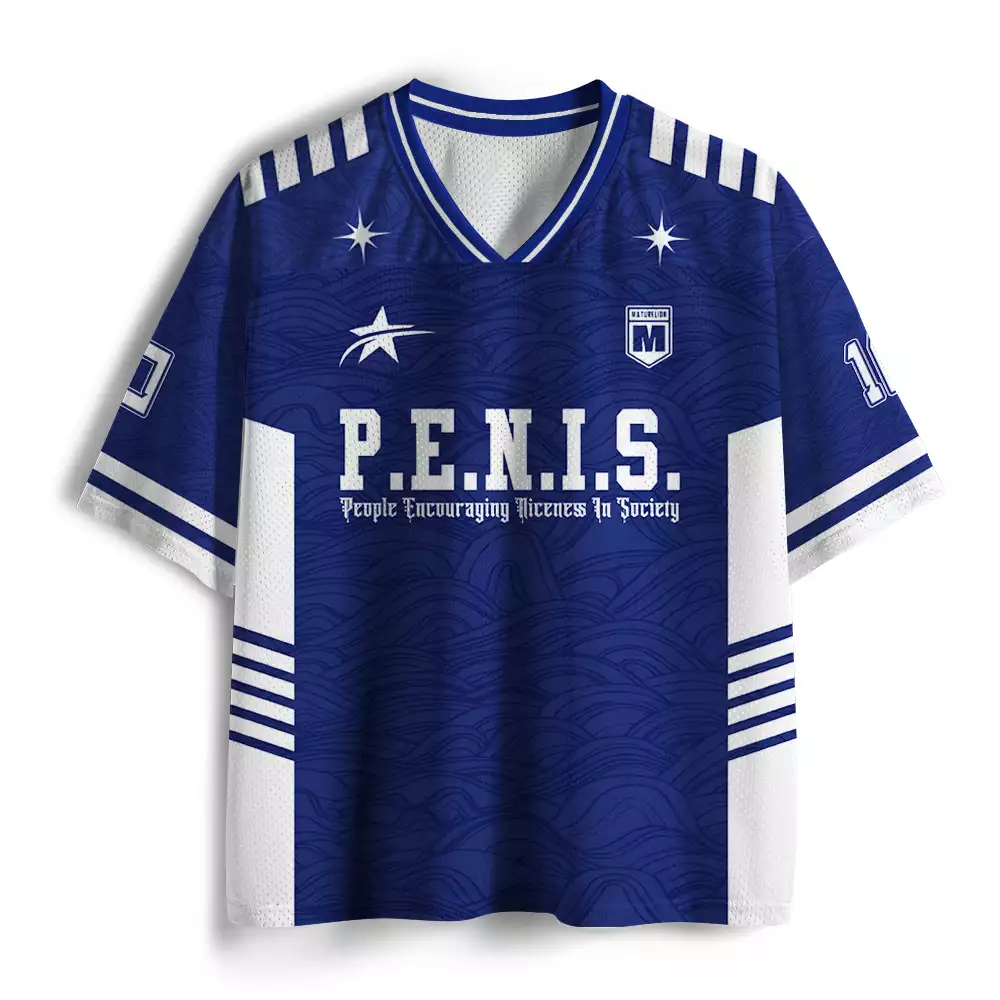 Maturelion P.E.N.I.S. - People Encouraging Niceness In Society Mesh Jersey