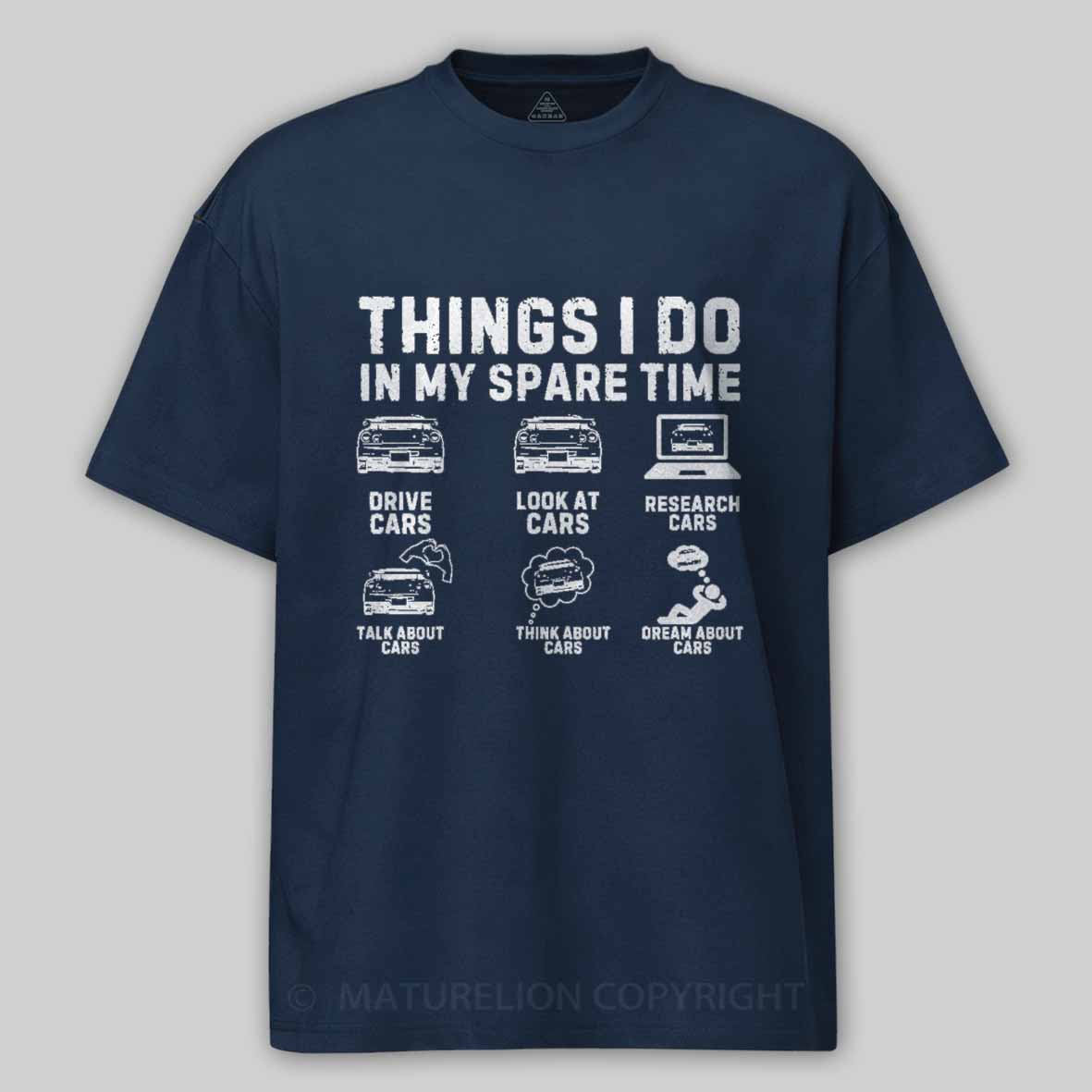 Maturelion Funny Car Lover Enthusiast Cotton T-shirt