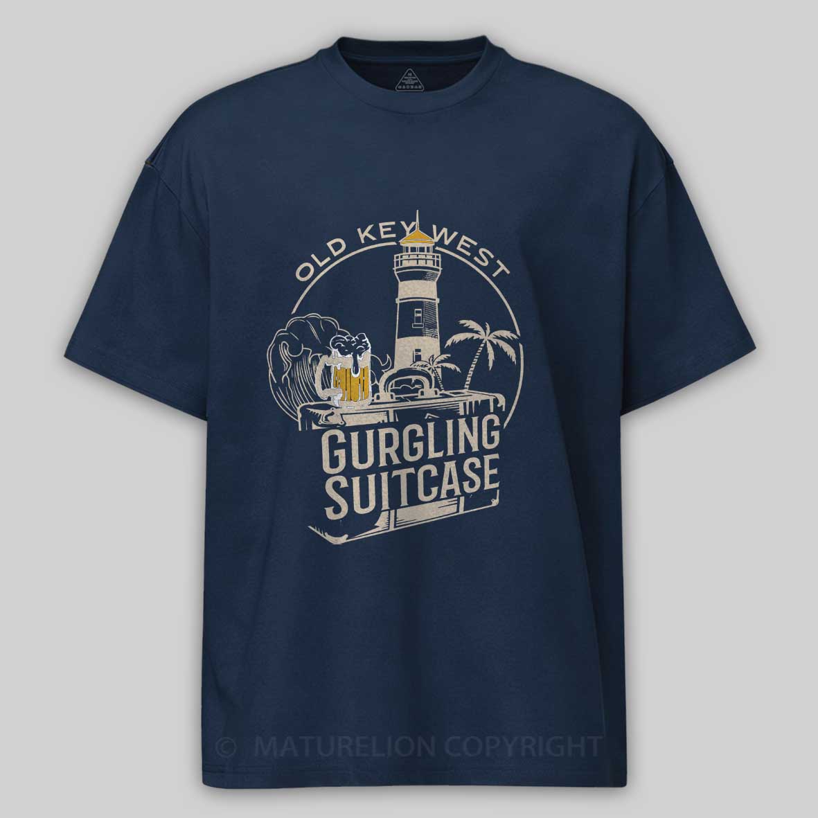 Maturelion Gurgling Suitcase Old Key West Orlando Resort Cotton T-shirt