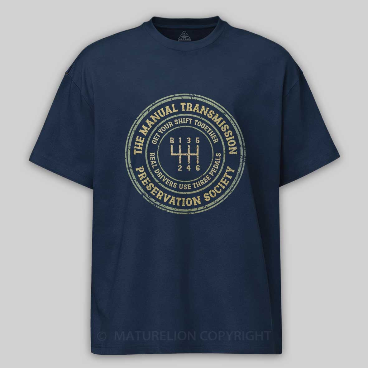 Maturelion The Manual Transmission Preservation Society Cotton T-shirt