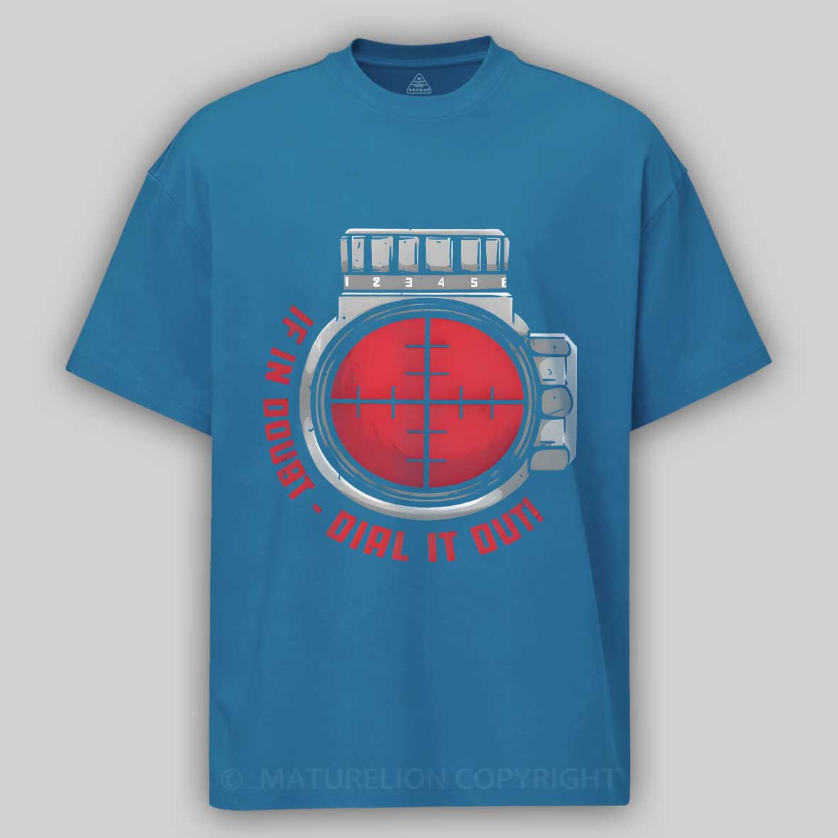 Maturelion Men's T-Shirt Long Range Shooting If In Doubt Dial It Out on Men's Ringer Cotton T-Shirt