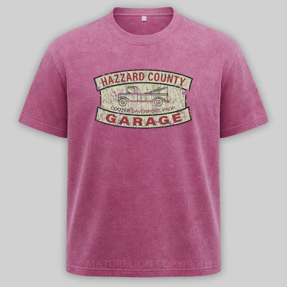 Maturelion Hazzard County Garage 1979 Washed T-shirt