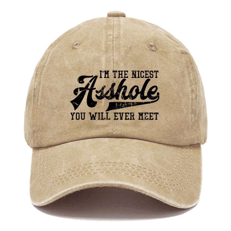 I'm The Nicest Asshole You'll Ever Meet Funny Sarcastic Cap-Maturelion