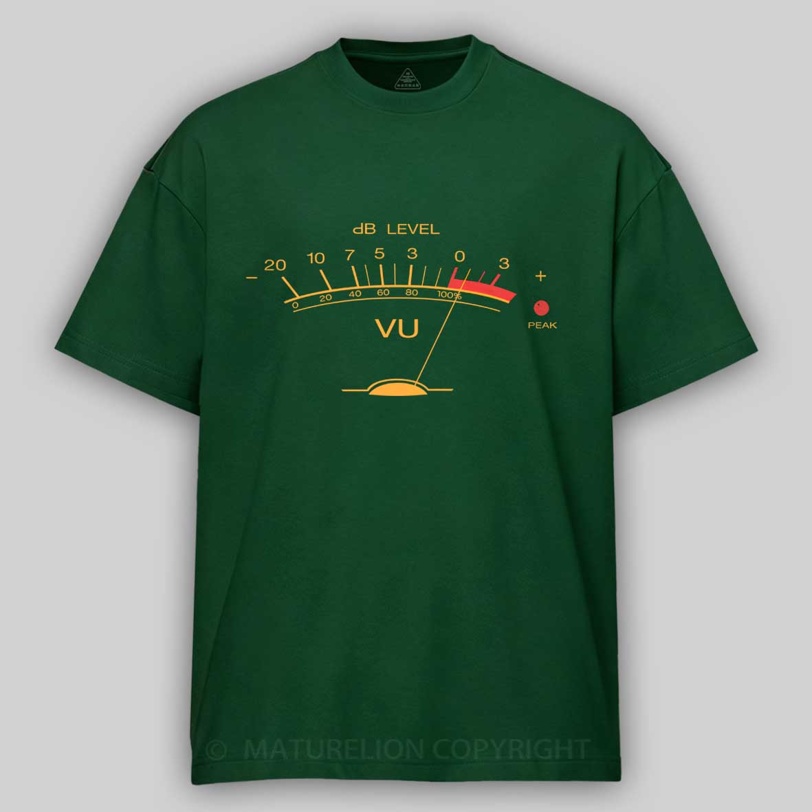 Maturelion Volume VU Meter Vintage Audio Engineer Recording Studio Gear Head Musician Guitar Cotton T-shirt