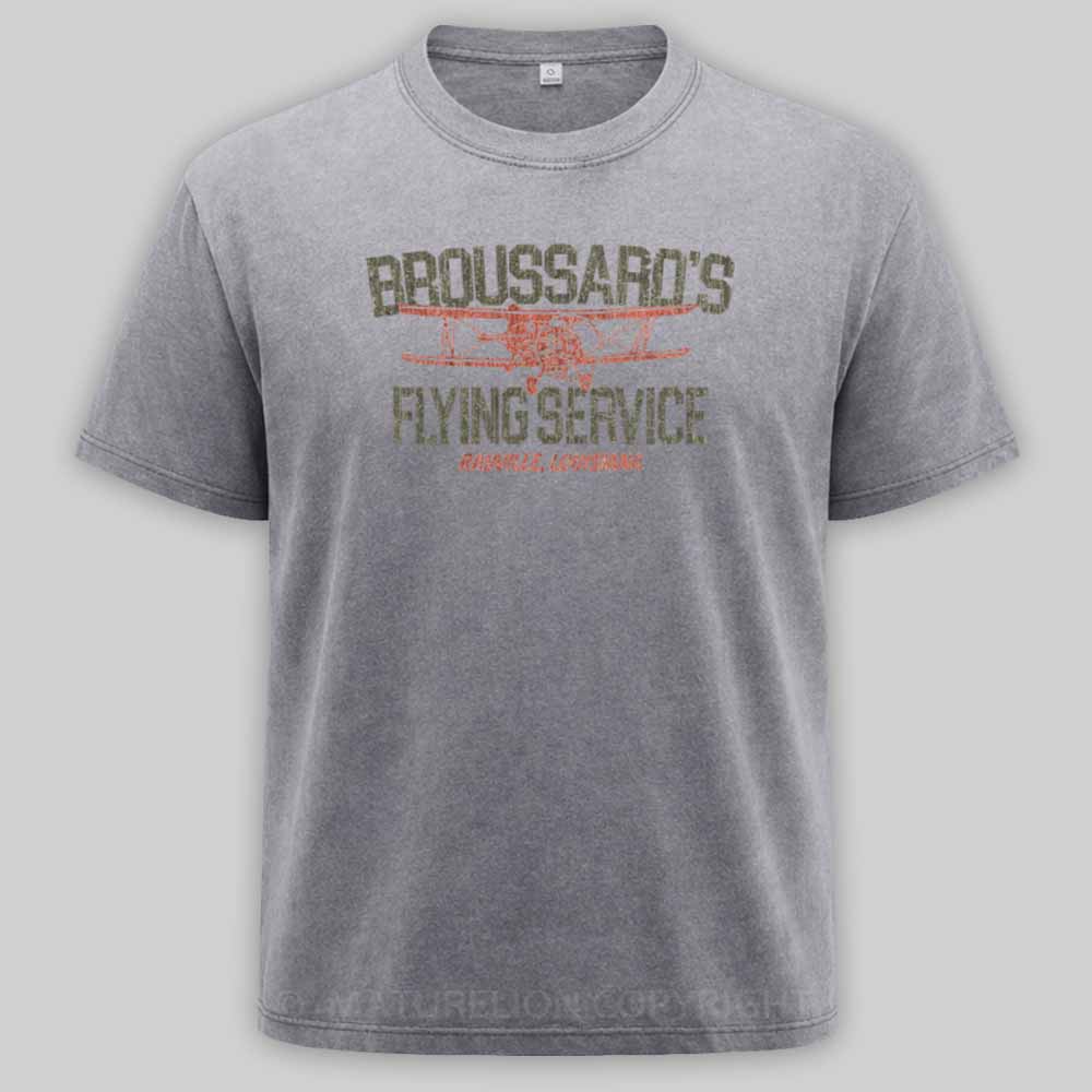 Maturelion Broussard’s Flying Service 1963 Washed T-shirt