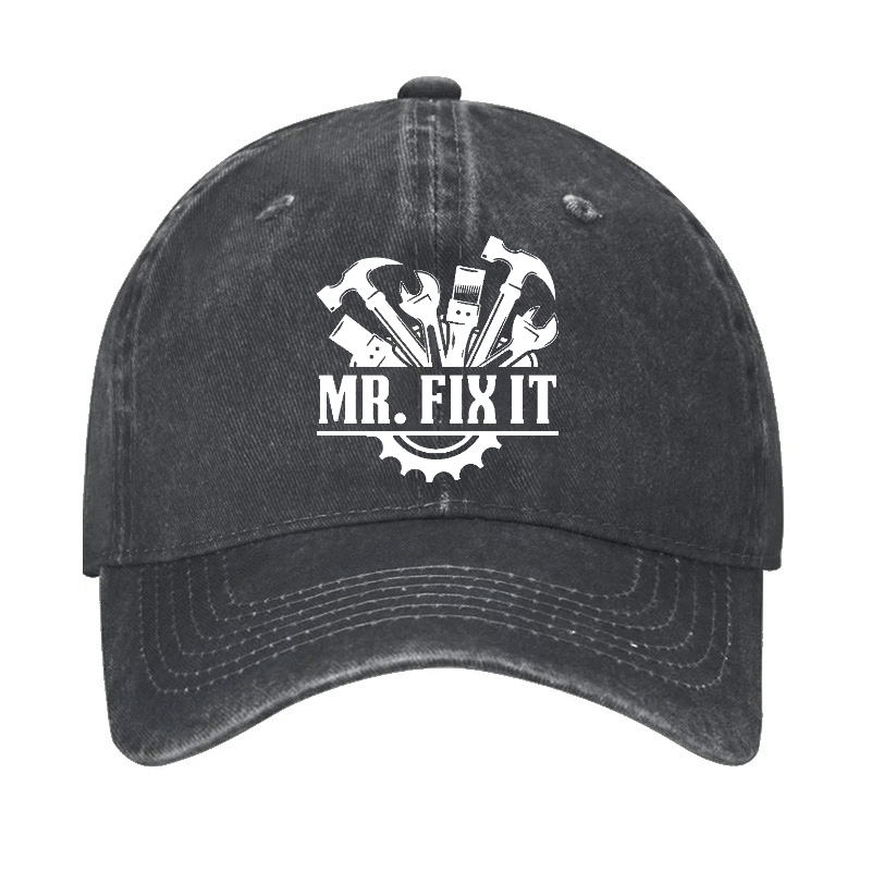 Mr. Fix It Funny Dad Gift Baseball Cap-Maturelion