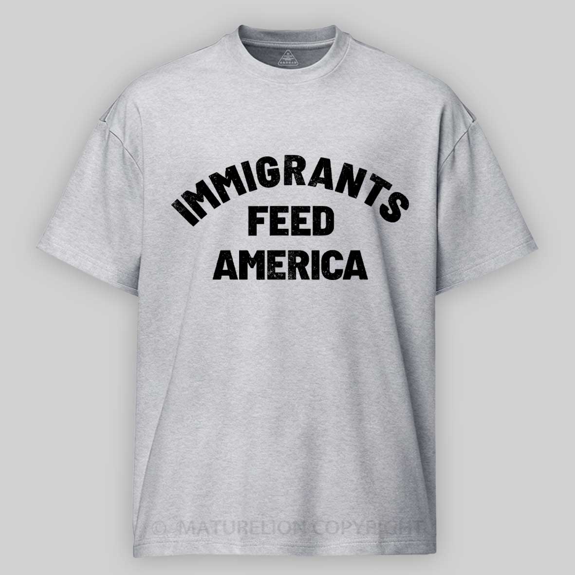 Maturelion Immigrants-Feed-America  Cotton T-shirt