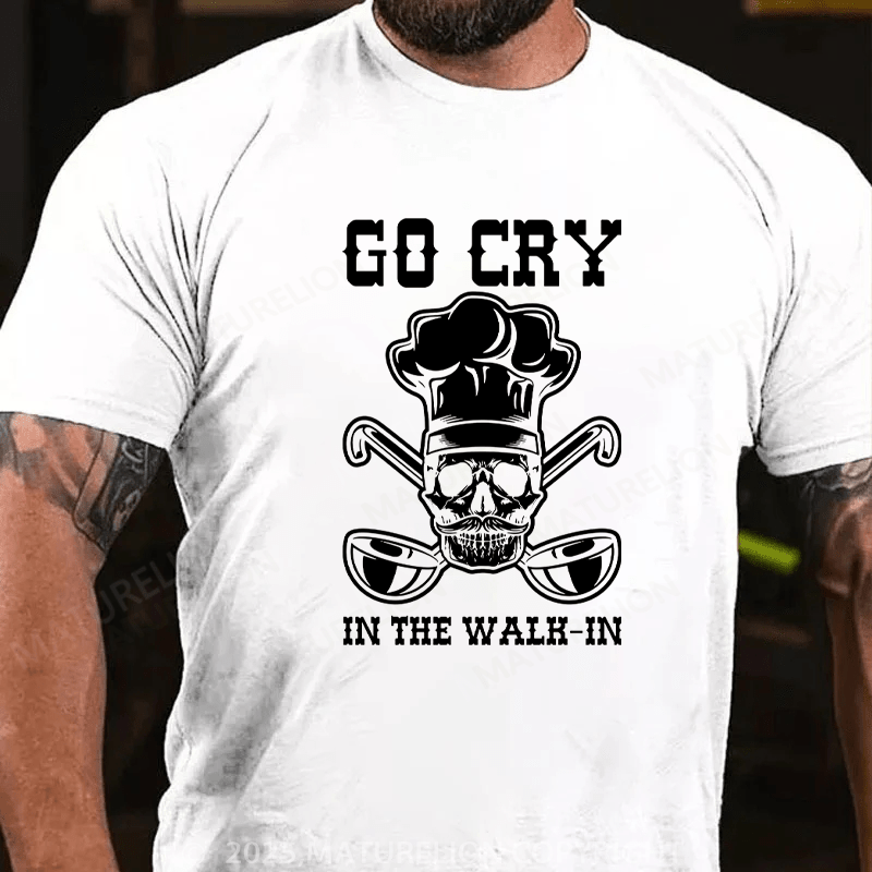 Maturelion Men's T-Shirt Co Cry In The Walk-In Cotton T-Shirt