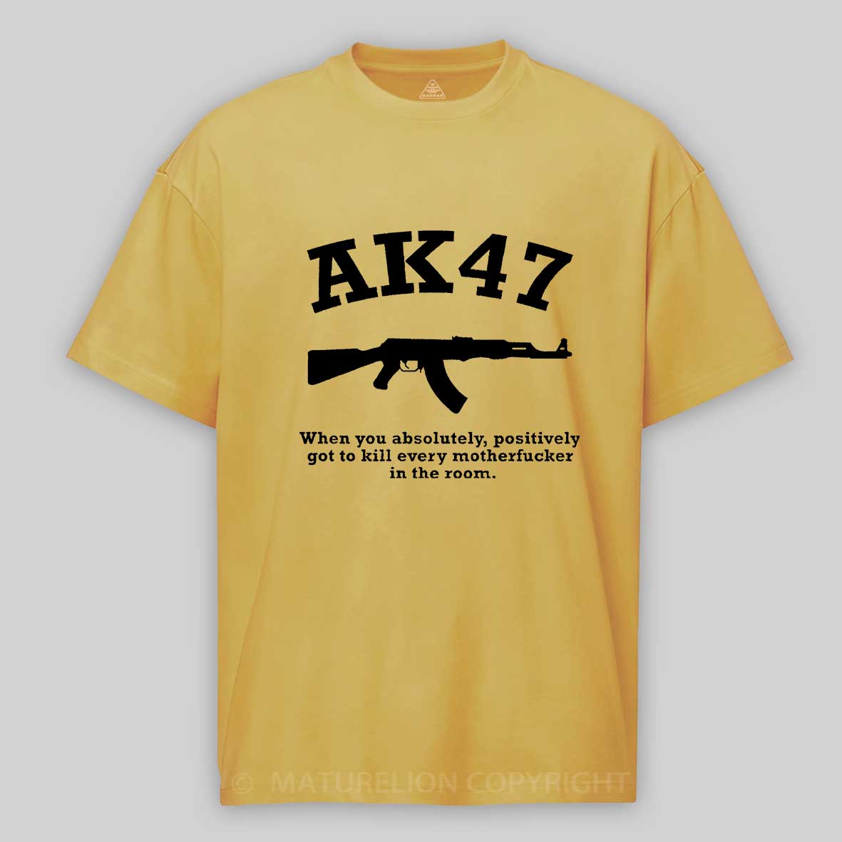 Maturelion Men's T-Shirt AK47 Gun T-shirt-Maturelion