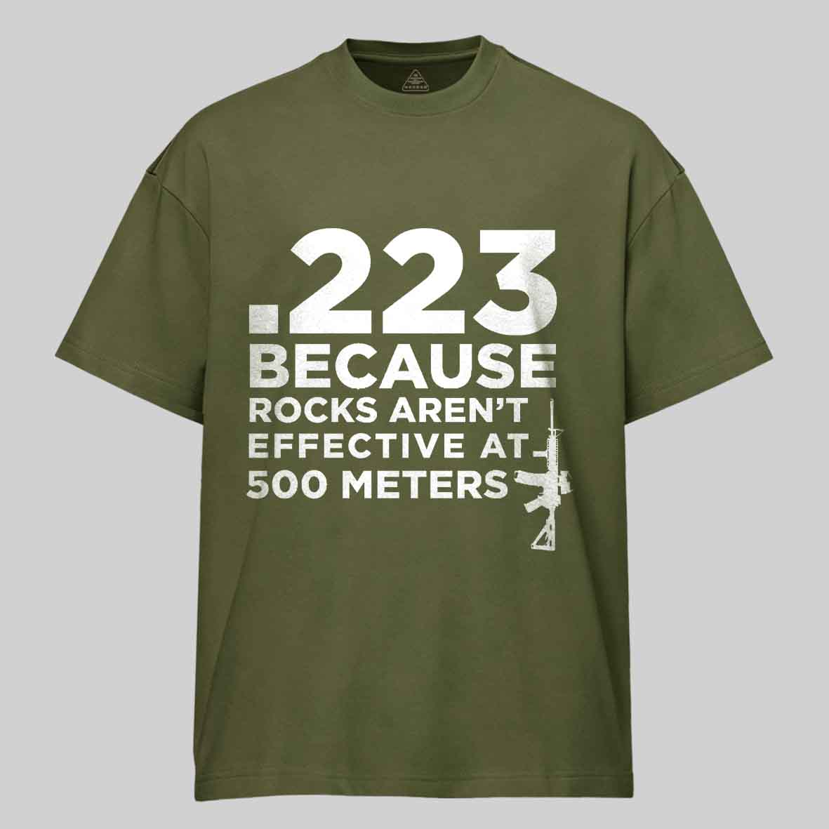 223 Because Rocks Aren't Effective At. 500 Meters Cotton T-shirt 