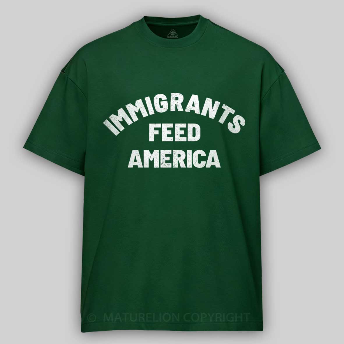 Maturelion Immigrants-Feed-America  Cotton T-shirt