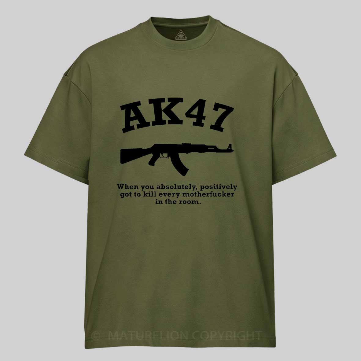 Maturelion Men's T-Shirt AK47 Gun T-shirt-Maturelion