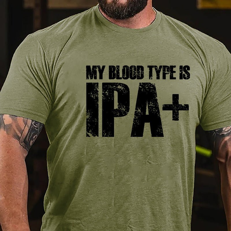 My Blood Type Is IPA+ Cotton T-shirt-Maturelion
