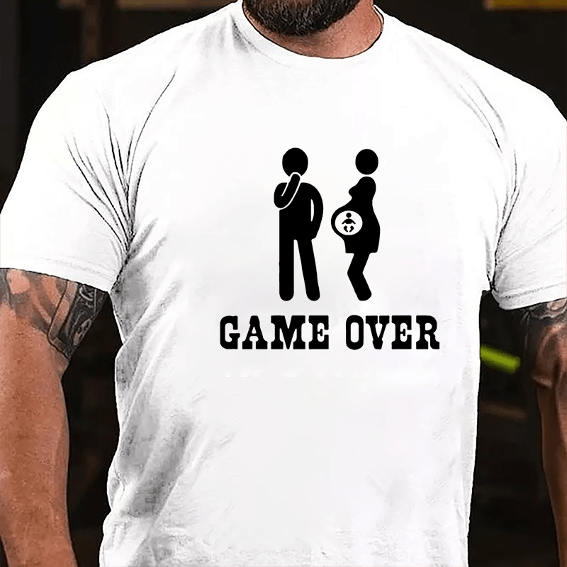 Game Over Funny Cotton T-shirt-Maturelion