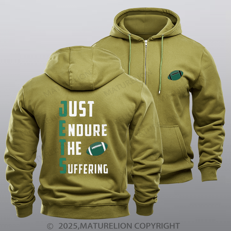 Maturelion Super Bowl Hoodie The Suffering Funny Fleece Zipper Hoodie