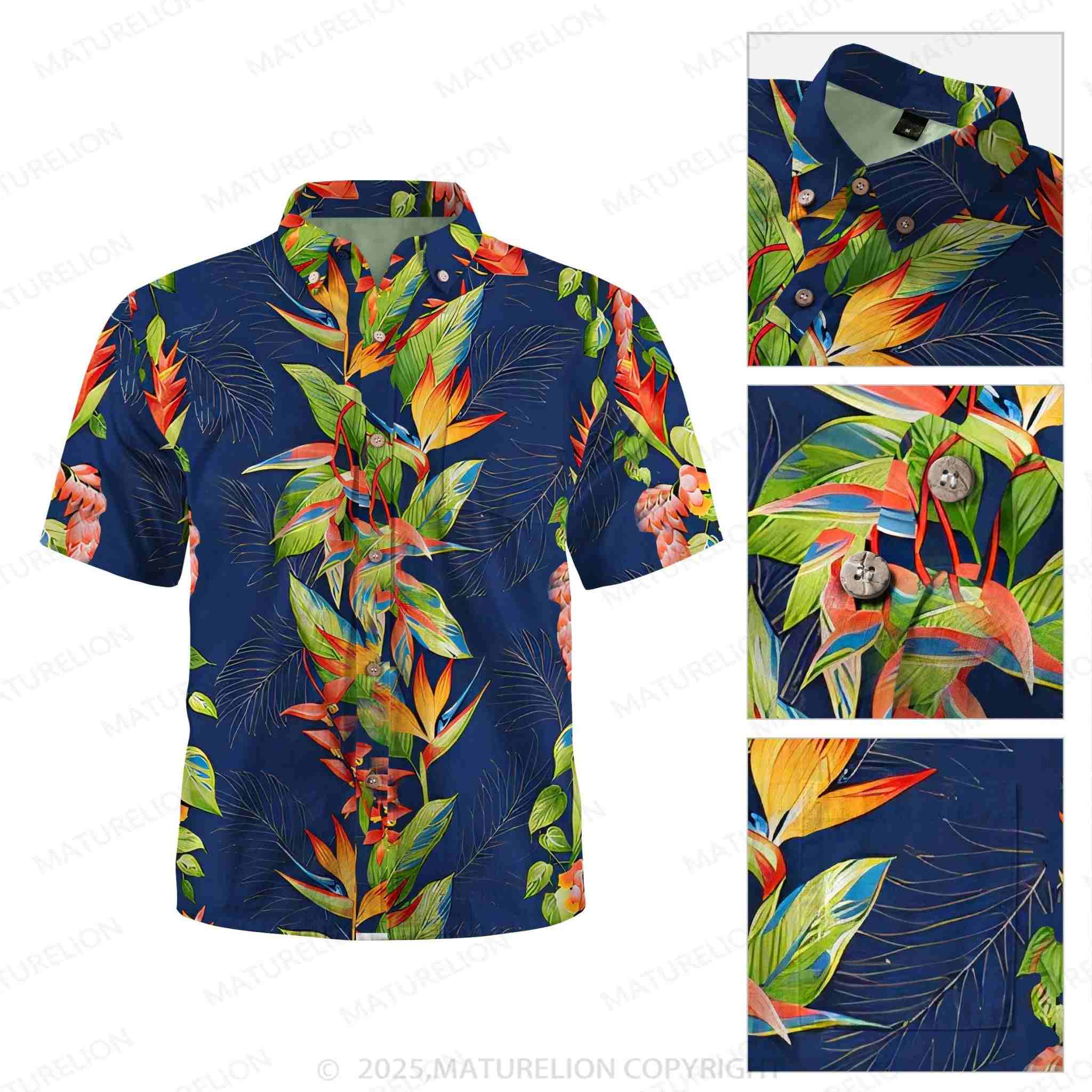 Maturelion Bird of Paradise Hawaii Shirt