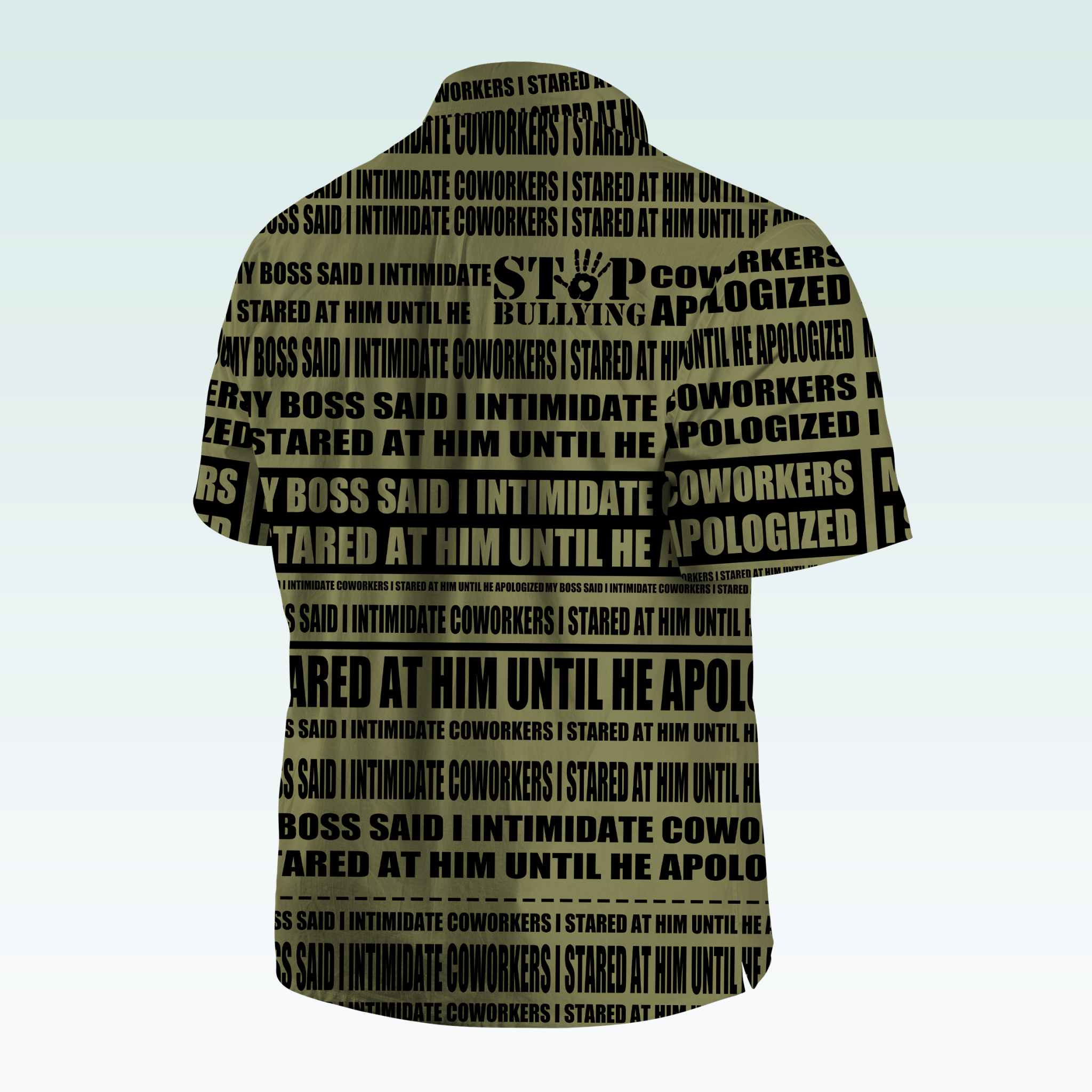 Maturelion Men's Button Pocket ShirtMy Boss Said I Intimidate Coworkers I Stared At Him Until He Apologized Hawaiian Shirt