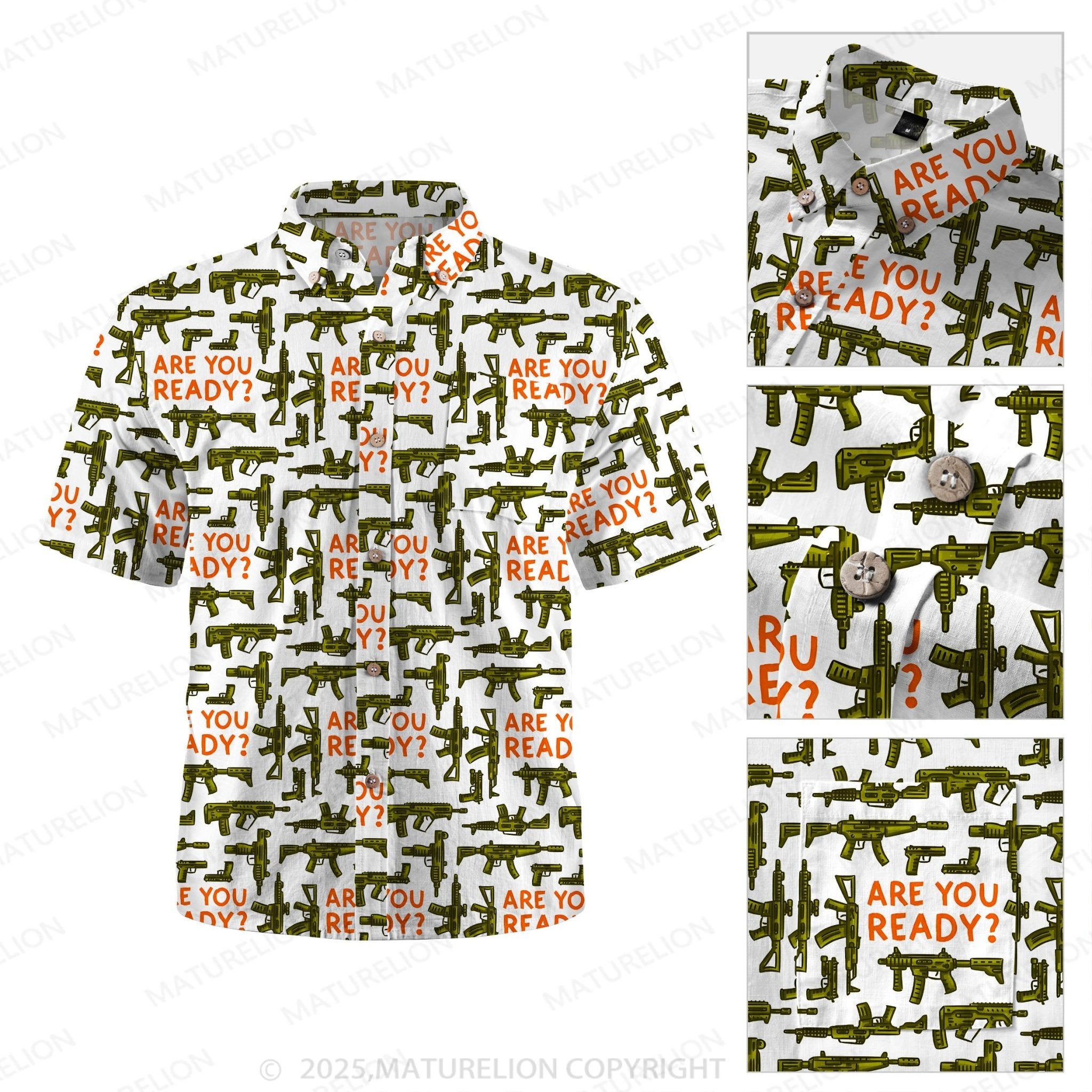 Maturelion Coconut Bay Button Up Shirt